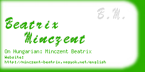 beatrix minczent business card